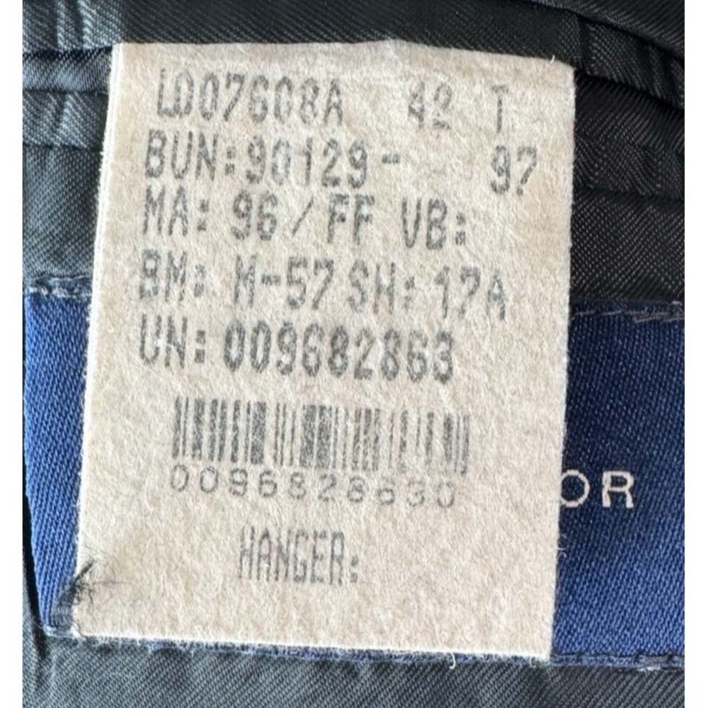 Lauren Ralph Lauren Blazer Mens 42T Wool Cashmere‎ Black Blue Pinstripe - Picture 11 of 16